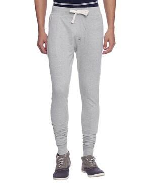 high-rise joggers with drawstring