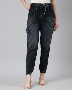 high-rise joggers with insert pockets