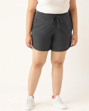 high-rise knit cotton shorts