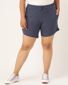 high-rise knit cotton shorts