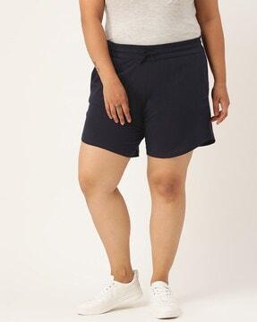 high-rise knit cotton shorts