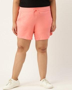 high-rise knit cotton shorts