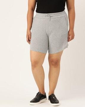 high-rise knit cotton shorts