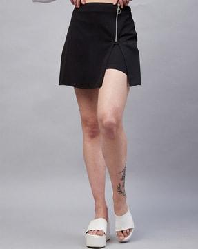 high-rise knitted shorts