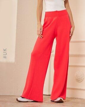 high-rise palazzos with elasticated waist