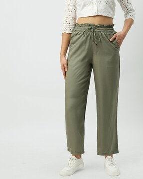 high-rise paperbag relaxed fit culottes