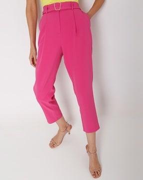 high-rise pleat-front pants