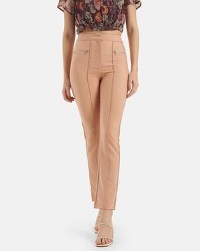 high-rise pleat-front pants