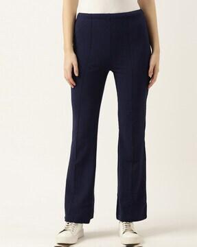 high rise pleat front trousers