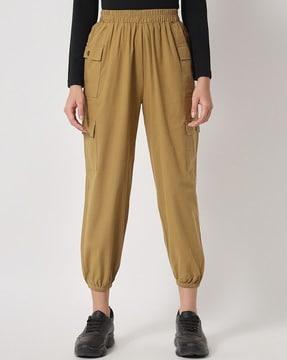 high-rise relaxed fit cargo joggers