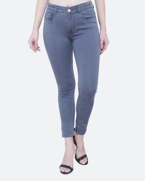 high-rise relaxed fit jeans