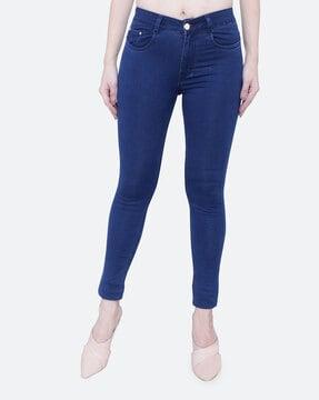 high-rise relaxed fit jeans