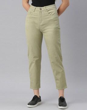 high-rise relaxed fit jeans