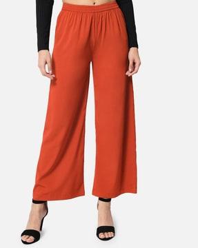 high-rise relaxed fit palazzos