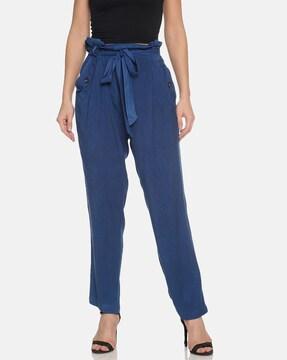 high-rise relaxed fit pants