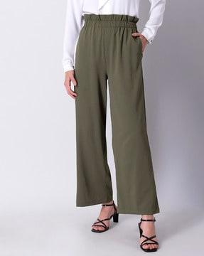 high-rise relaxed fit pants