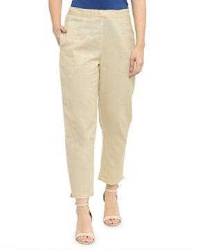 high-rise relaxed fit trousers