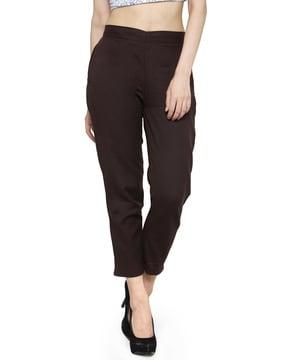 high-rise relaxed fit trousers