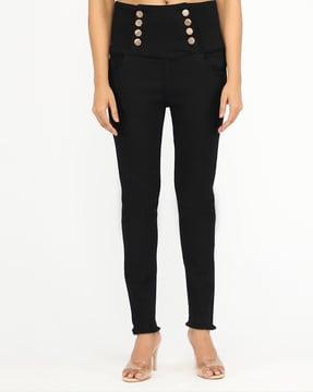 high-rise skinny fit jeans