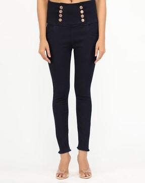 high-rise skinny fit jeans