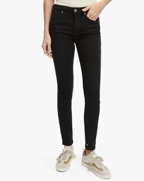 high-rise skinny fit jeans