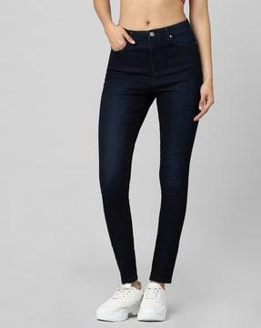 high-rise skinny fit jeans