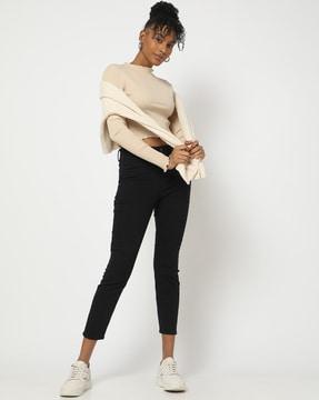 high-rise skinny fit jeans