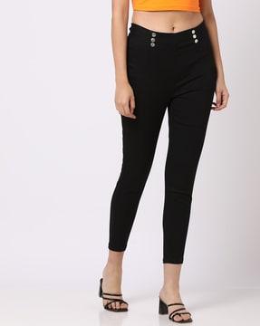 high-rise skinny fit jeggings