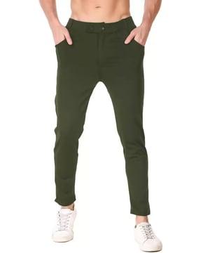 high-rise skinny fit trousers