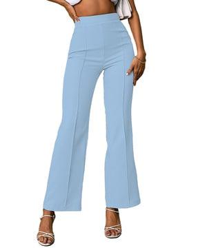 high-rise skinny fit trousers