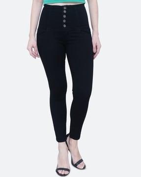 high-rise skinny jeans