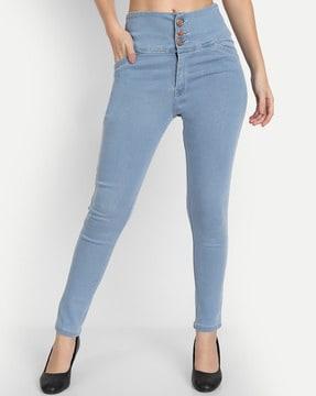 high-rise skinny jeans