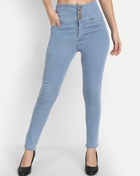 high-rise skinny jeans