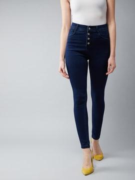 high-rise skinny jeans