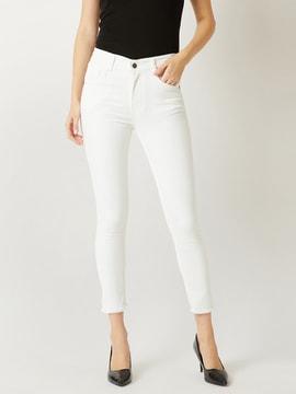 high-rise skinny jeans