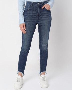 high-rise skinny jeans