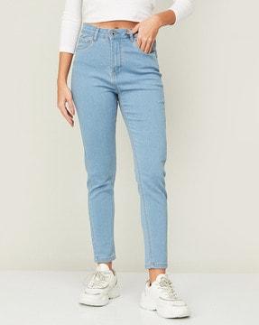 high-rise skinny jeans