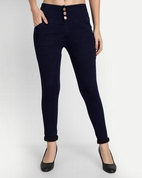 high-rise skinny jeans