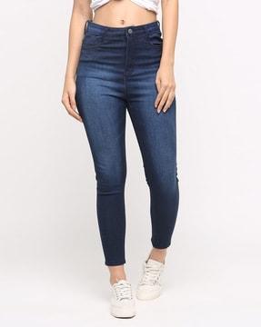 high-rise skinny jeans