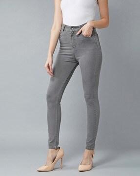 high-rise skinny jeans