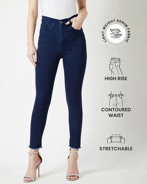 high-rise skinny jeans