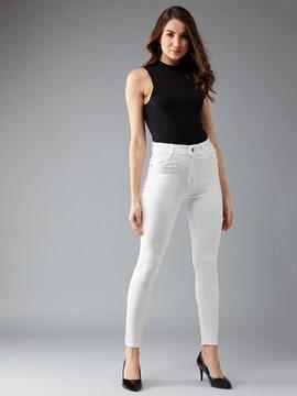 high-rise skinny jeans