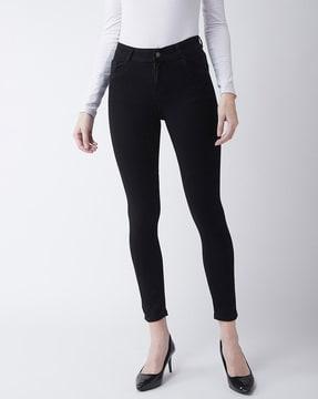 high-rise slim fit jeans