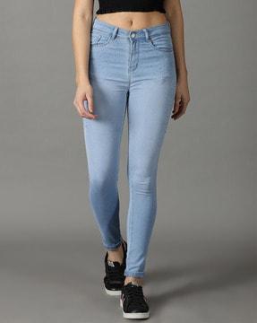 high-rise slim fit jeans