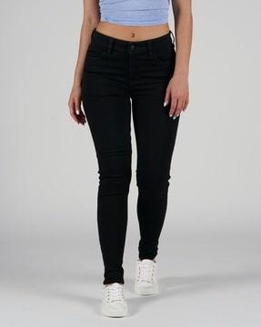 high-rise slim fit jeans