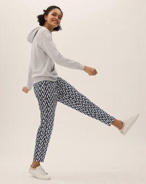 high-rise slim-fit trouser