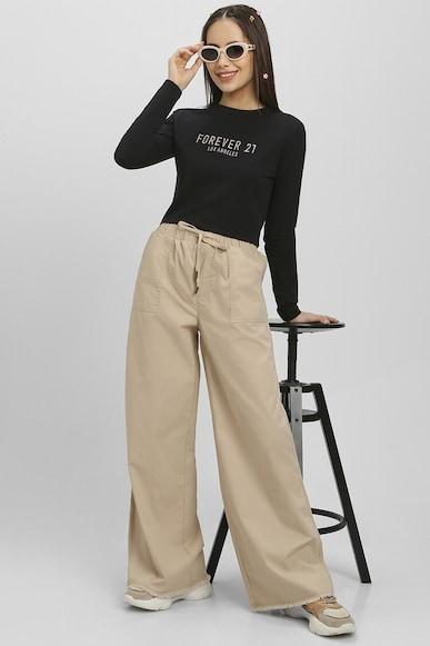 high rise solid pant