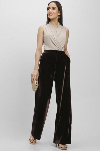 high rise solid pant
