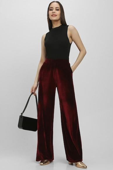 high rise solid pant