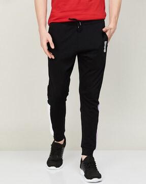 high-rise straight track pants